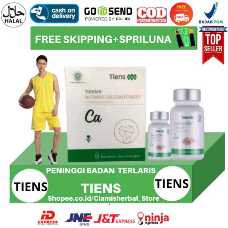 

(CASHBACK)Paket Peninggi Badan Tiens Original Susu NHCP dan Zinc Kapsul