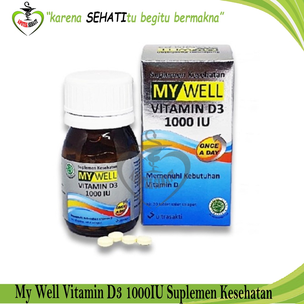 MY Well Vitamin D3 1000 Vitamin C Plus Zinc Membantu Memelihara Daya Tahan Tubuh