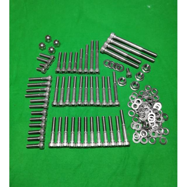 BAUT L STAINLESS FULL SET PANGKON MESIN DEPAN MEGAPRO PRIMUS MP PRIMUS