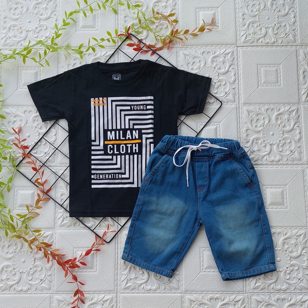 Setelan Kaos Anak / Setelan Denim Kaos Anak / Setelan Baju Anak