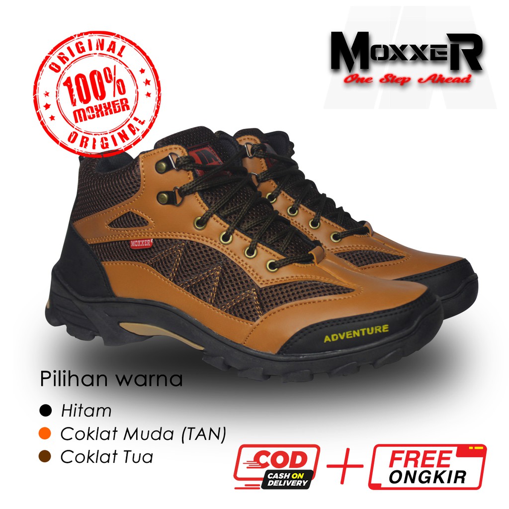 Sepatu Hiking Gunung Casual Pria Boots Sepatu Touring Outdoor Jogger Pria Kasual Kulit Asli Syntetic - B01