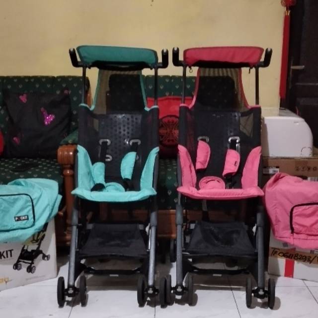 Stroller pockit gen 3 pink dan biru