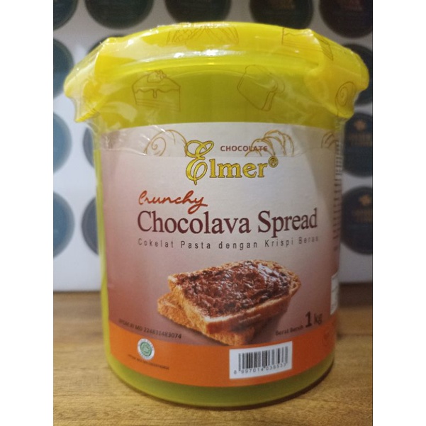 

elmer chocolava crunchy spread vista 1 kg
