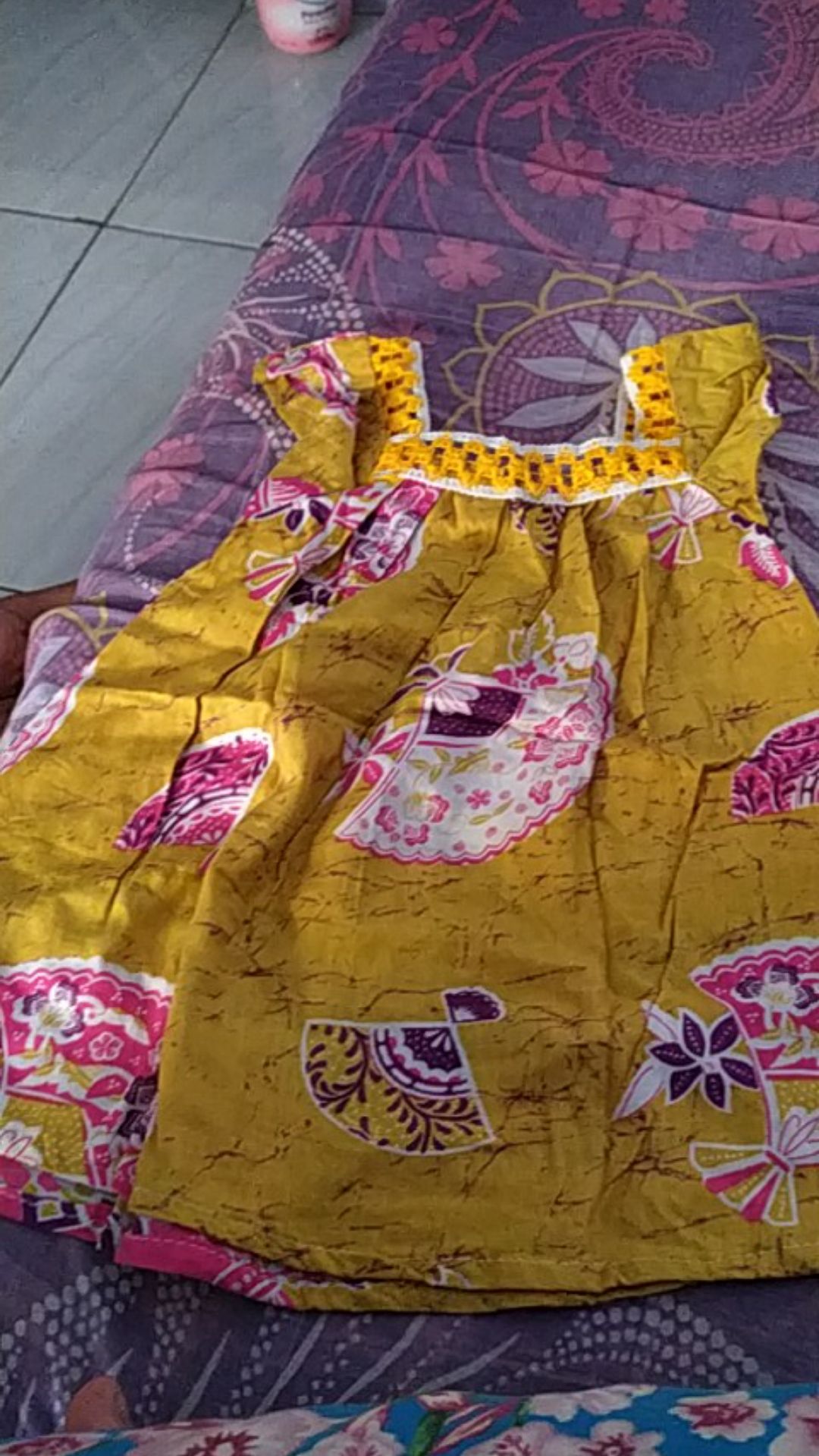 Daster Batik Rayon Anak Renda / Dress Bayi Harian Santai