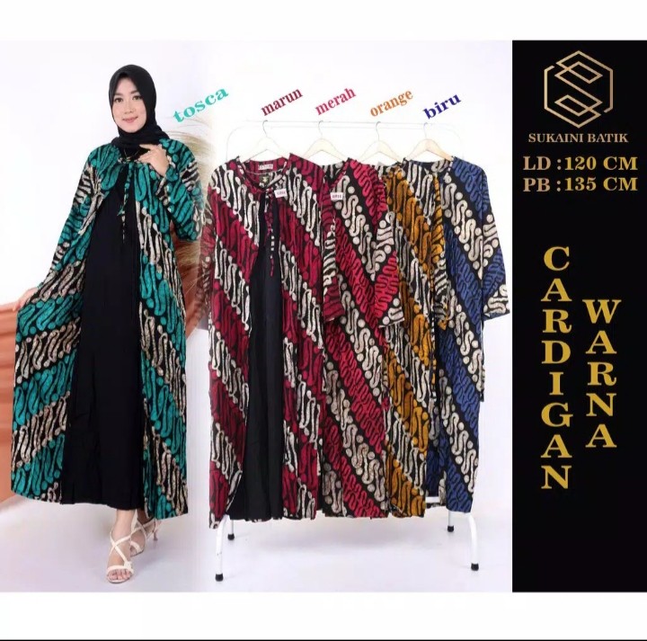 Sukaini Batik Cap Cardigan Gamis Busui