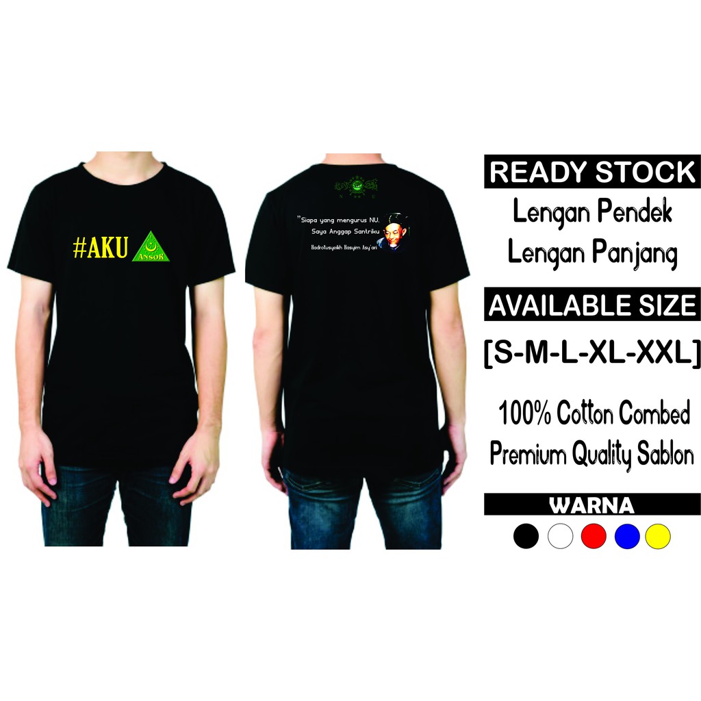 KAOS GP ANSOR.KAOS NU.KAOS SABLON SATUAN.KAOS DISTRO MURAH