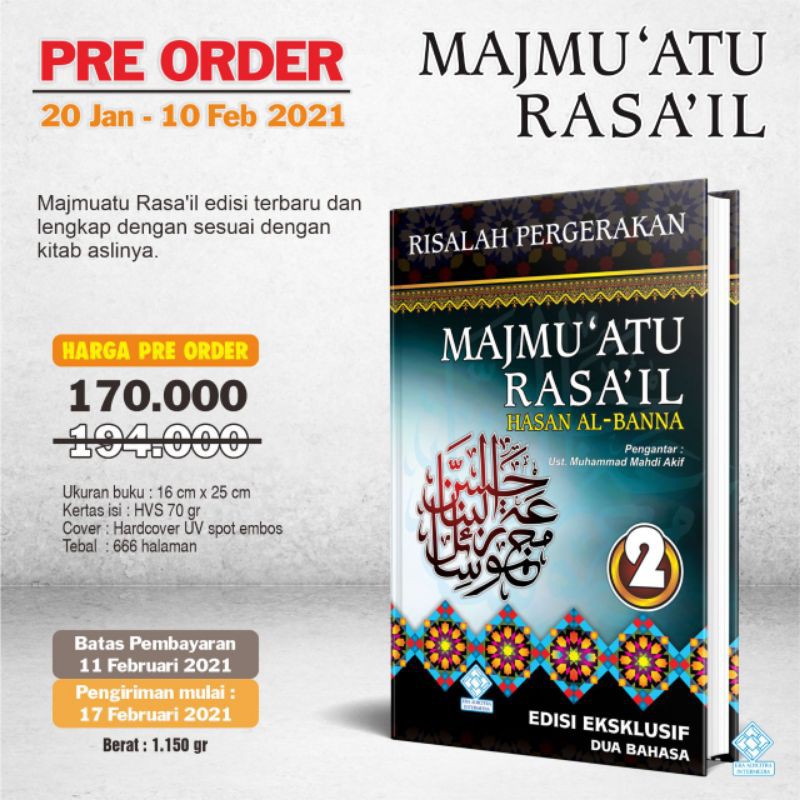 Ready Stok dan dijamin ORI  Majmuatu Rasail jilid 2