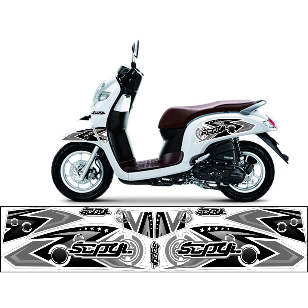 VARIASI HONDA SCOOPY NEW FI 2016-2021 STICKER LIS THAILOOK STRIPING SCOOPY 2021 STICKER SCOOPY