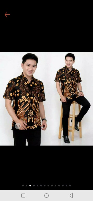 Kemeja Batik Bswart Pria Lengan Pendek M L Xl Xxl Hrb026 Atasan Fashion Pria Batik Distro