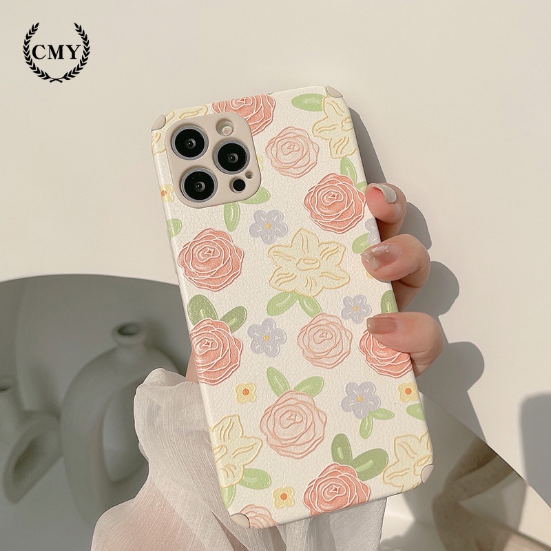 Iphone case Sheepskin material, cute flowers tpu Phone