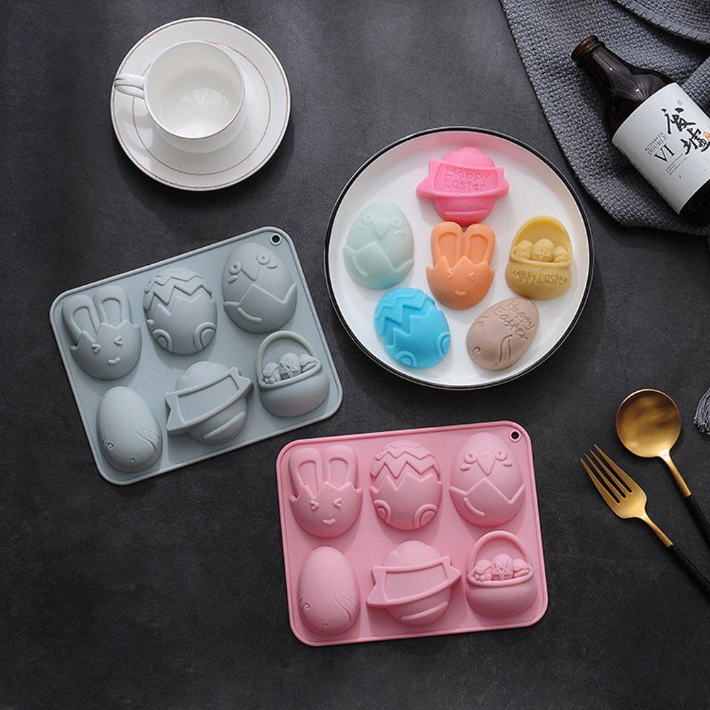 Solighter Easter Mold Rabbit Baking &amp; Pastry Tools Ice Tray Cetakan Silikon Kelinci Lucu