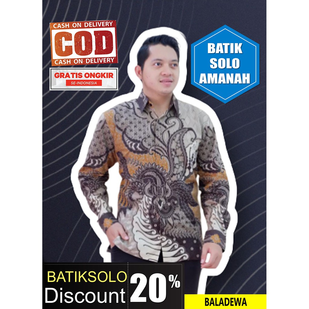 BALADEWA BATIK INDONESIA KEMEJA BATIK PRIA SOLO LENGAN PANJANG LAPIS FURING ATASAN PREMIUM MODERN KATUN HALUS SELING LASEM TRENDY GURDO ABRIT MANUK KEMBAR PINAYUNG BIRU ASWOTOMO BIMA ASTAGUNA DANURDARA SAWUNG SAR SEKAR PEKEN BATIK SOLO AMANAH BATIKSOLO