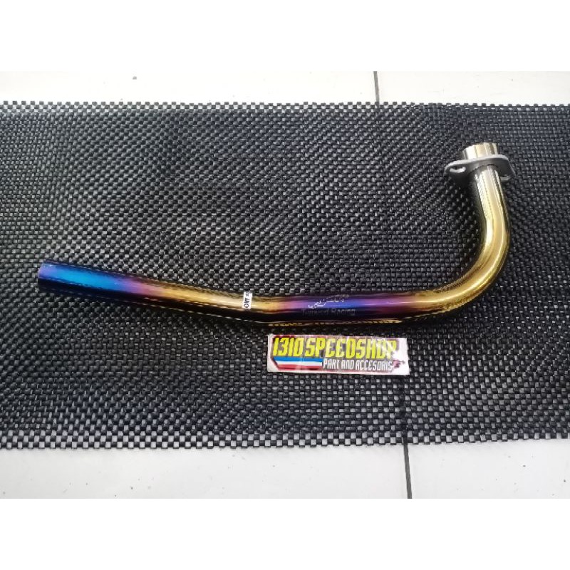 Leheran knalpot standar slip on twotone blue gold mio,mio soul t-speed racing