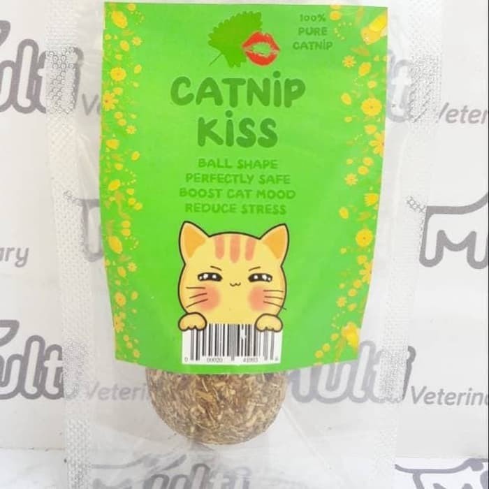 CATNIP KISS BALL Mainan Bola Cat Nip Kucing Gigit Gosok Gigi Sehat