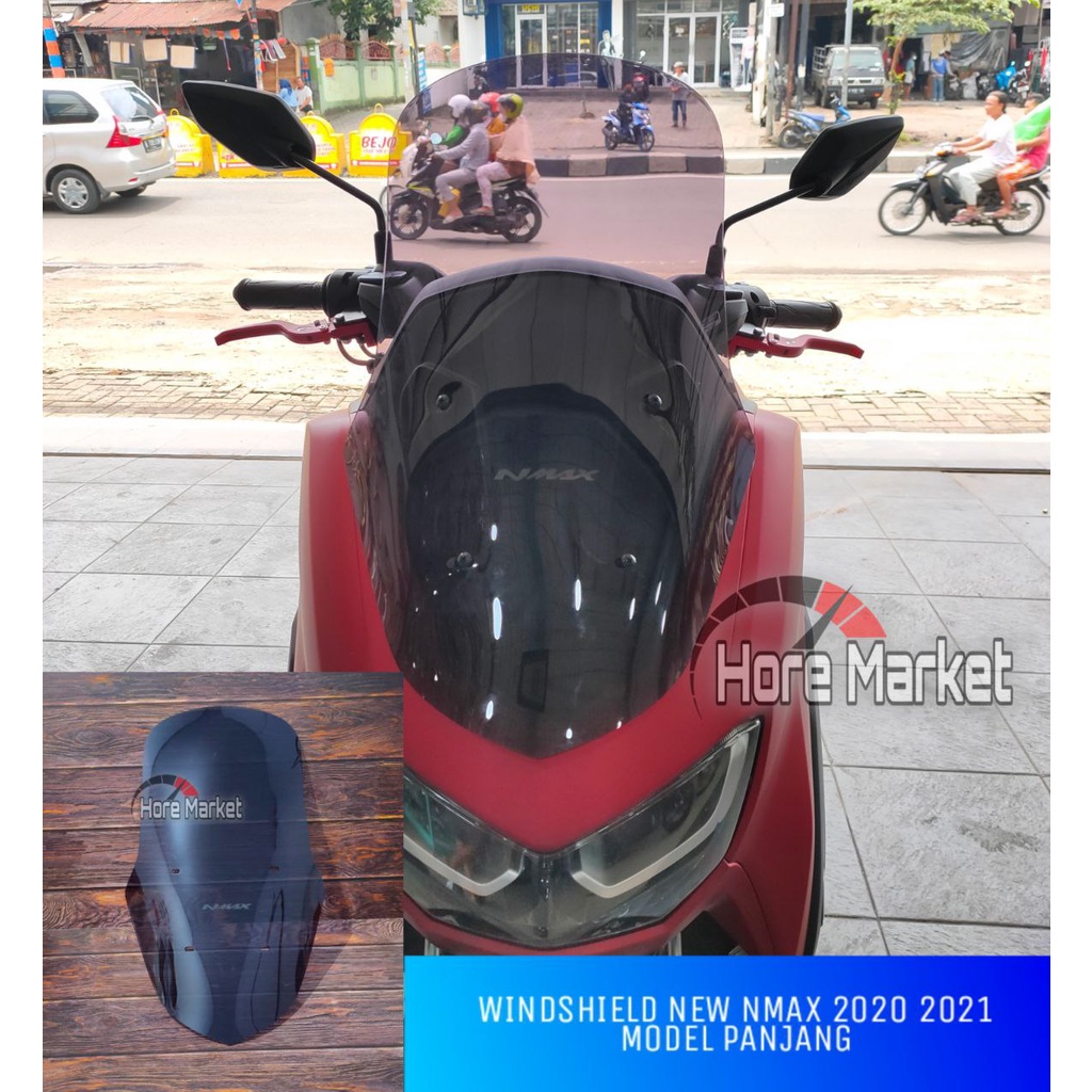 WINDSHIELD NEW NMAX 2020 2021 PANJANG TINGGI VISOR ALL NEW NMAX TEBAL 3MM