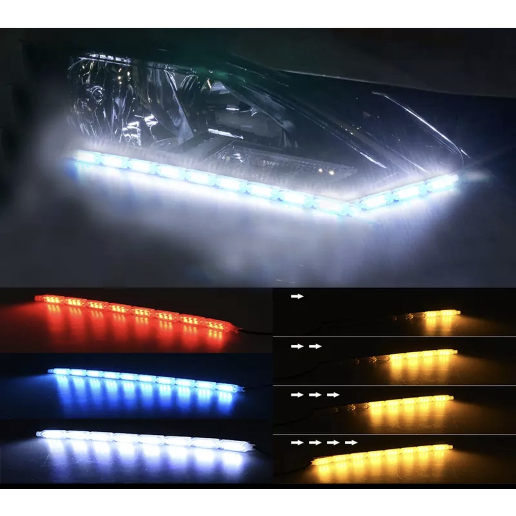 [ 1 set ] LED Alis Kristal 50cm 12 Volt | 24 Volt untuk Mobil / Truk