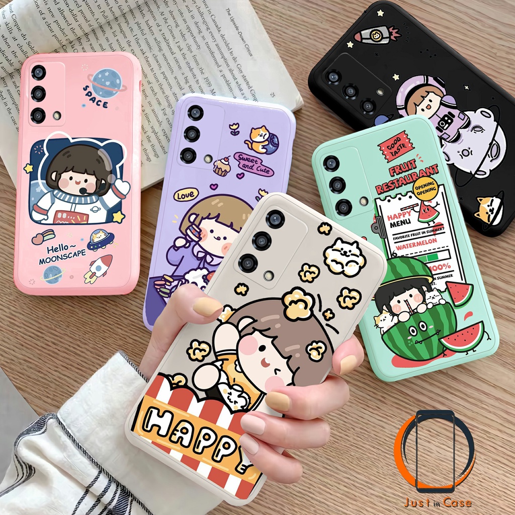 Softcase Macaron Roro Jump TPU (UV06) Oppo A55 A95 4G 5G A74 A16 A15 A15s A54 A53 A52 A92 A5 9 2020 RENO 7 6  5 5F 4 4F A5S A12 A7 A1K F5 F7 F9 F11 PRO A3S CUTE LUCU