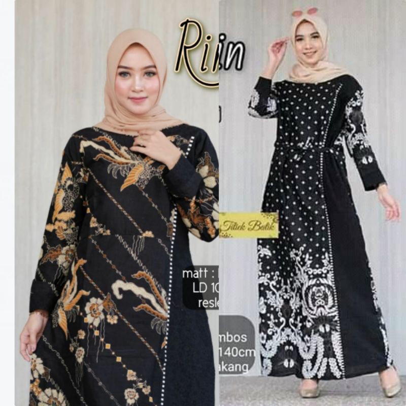 GAMIS KOMBINASI POLOS BATIK CANTIK BARU BAJU PESTA SANTAI LURIK