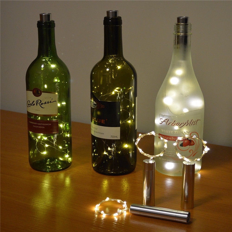 10/15/20 LED Cork Shaped Night Starry Fairy Light String Light Bottle Lamp Wine