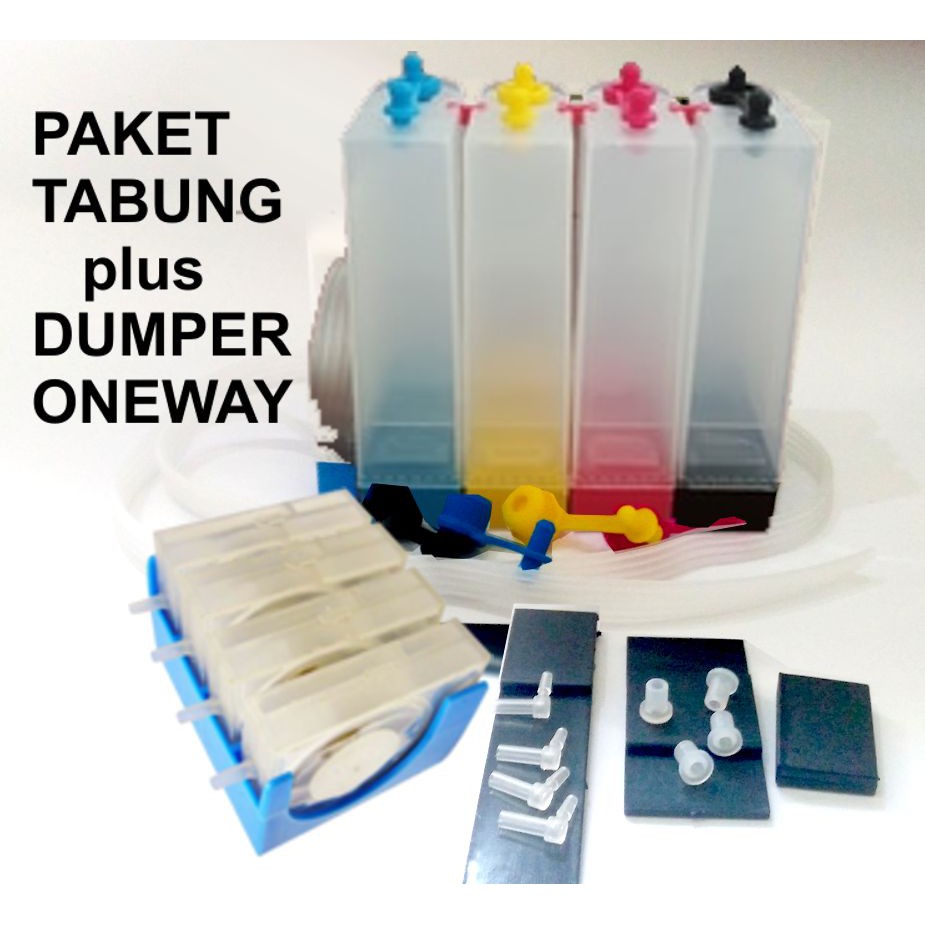 Paket tabung infus ciss 4 warna plus dumper damper ink stabilizer