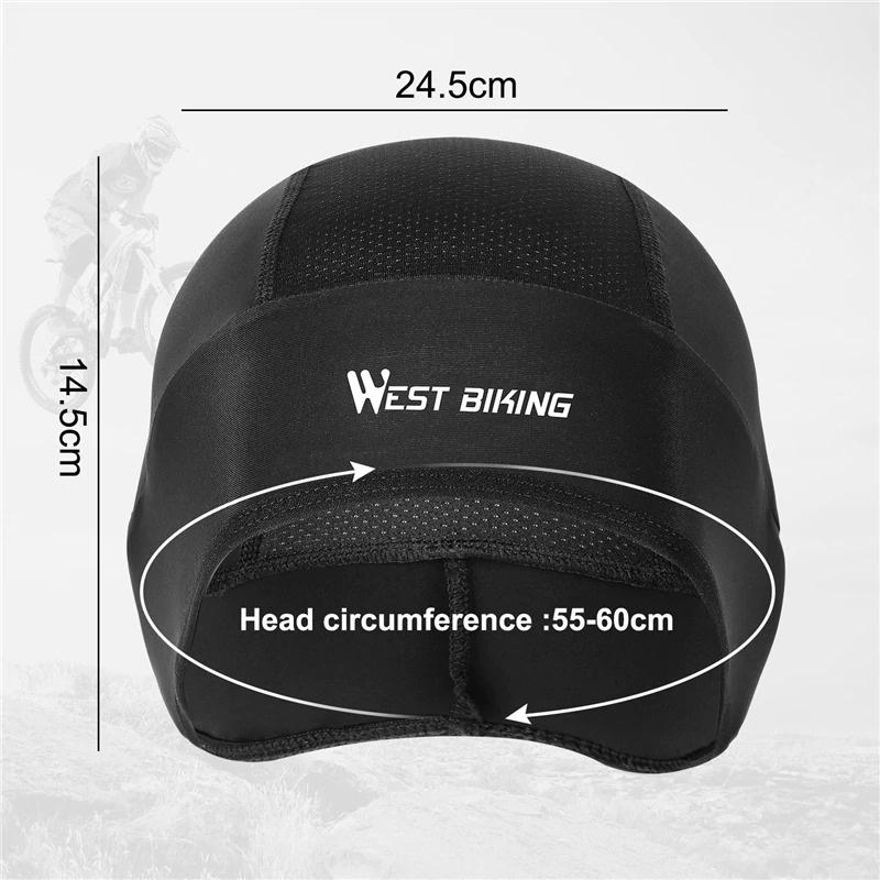 WEST BIKING Topi Helm Sepeda Cycling Helmet Hat Running Riding Ice Silk Windproof - YP0201221 - Blac