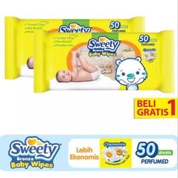 Sweety Bronze baby wipes isi 50 Buy 1 Get 1