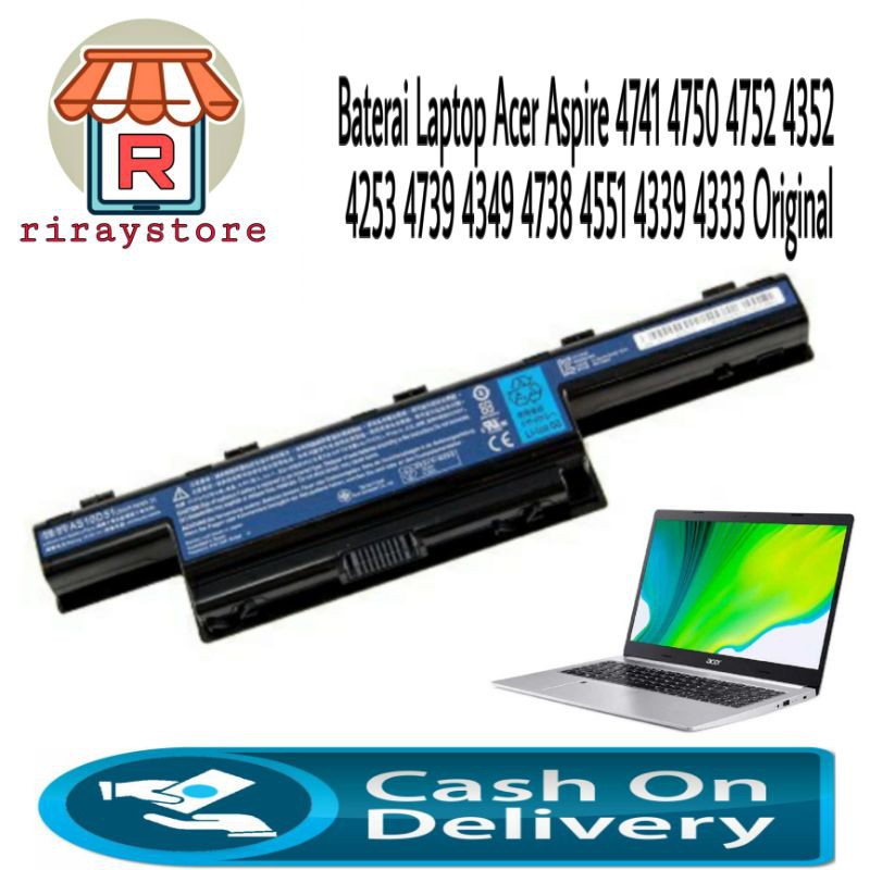 Baterai Batre Laptop Acer Aspire 4741 4750 4752 4352 4253 4739 4349 4738 4551 4339 4333 Original