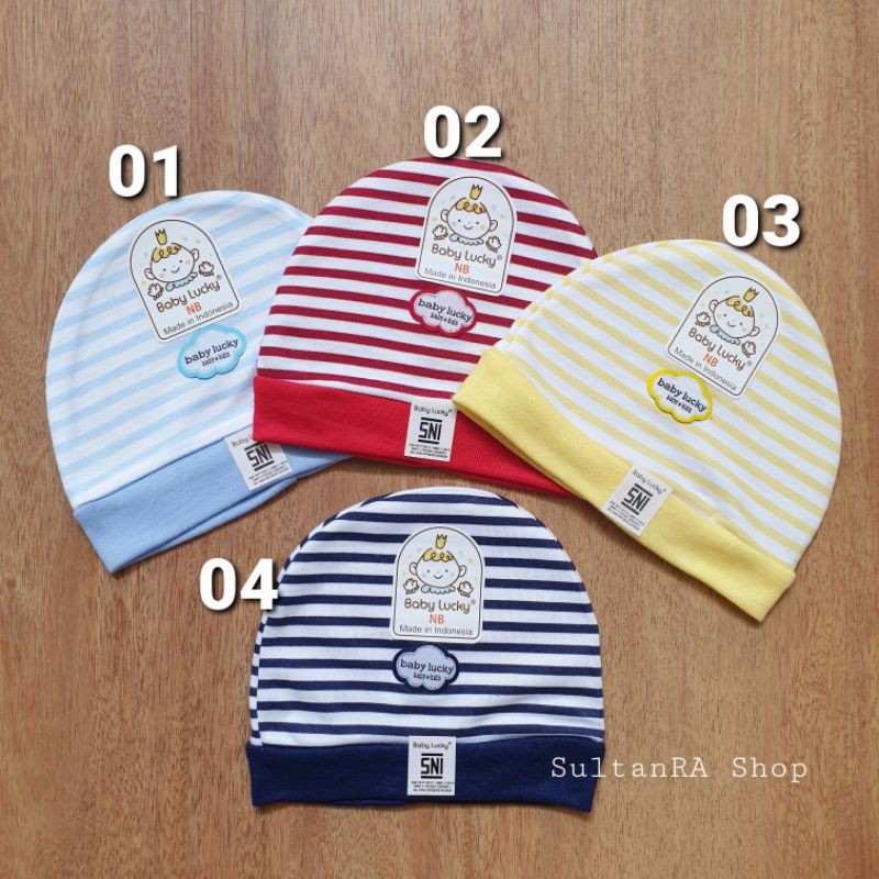 Kiddy Baby Hat Topi NB Bayi Ikat SNI / Topi Kuncung / Topi Bulat / Kupluk Bayi Newborn KD 4702