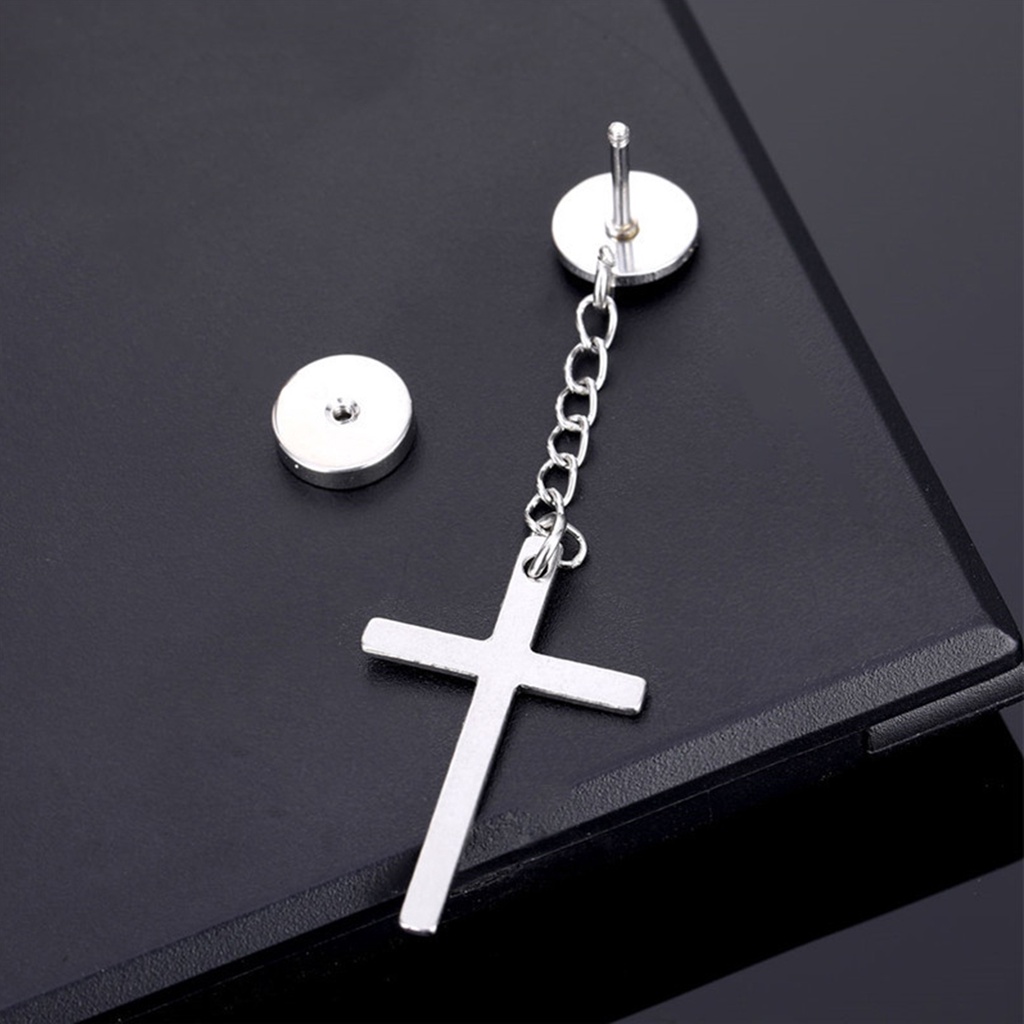 Hu Hu Hu Hu Hu Alat Bantu Pasang Kacamata♡ 1 Pc Anting Menjuntai Bentuk Geometris Electroplated Gaya Hip Hop Untuk Unisex