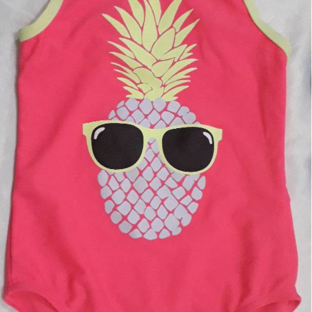 Baju renang anak perempuan umur 1-2 Tahun motif nanas