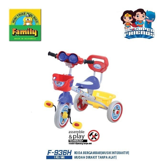 Sepeda Anak Roda 3 F936H Dengan Musik Tricylce FAMILY