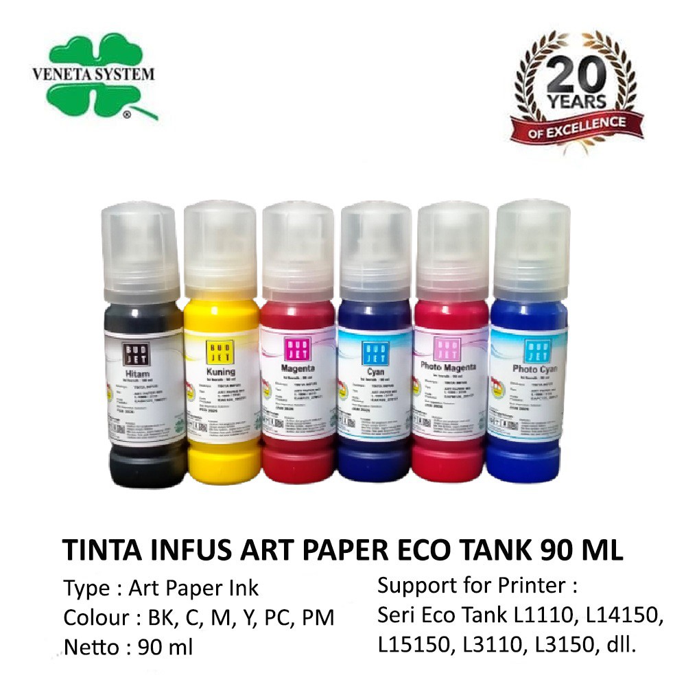 Tinta Isi Ulang Art Paper Epson Budjet / Refill Eco Tank 003 for Epson 90 ml