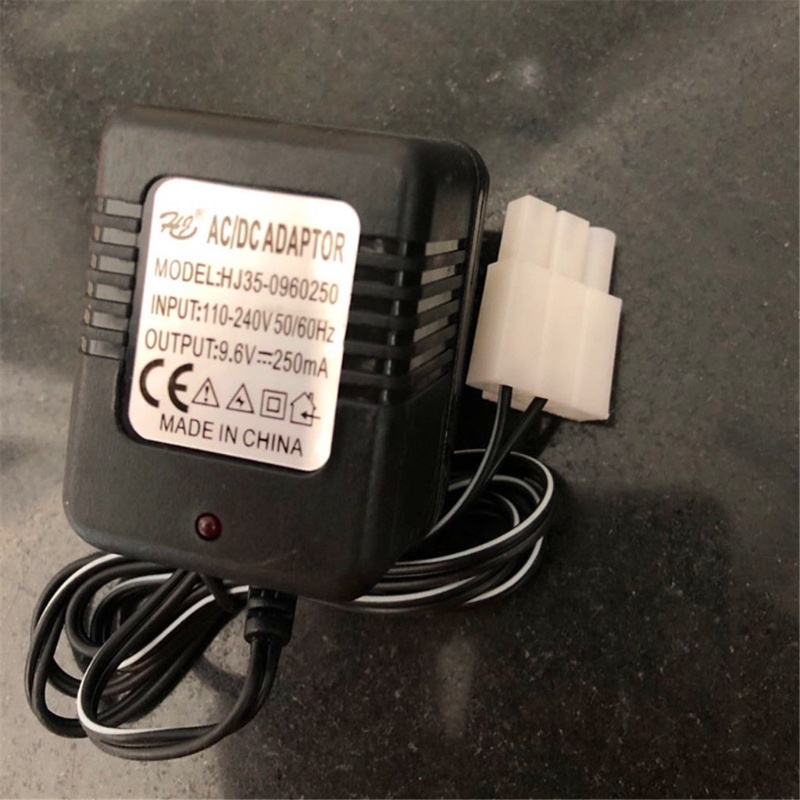 zzz Charger For 9.6V Ni-Cd Ni-MH Battery Input AC 110V-240V Output 9.6V 250mA With Tamiya KET-3P Plug For RC Toy