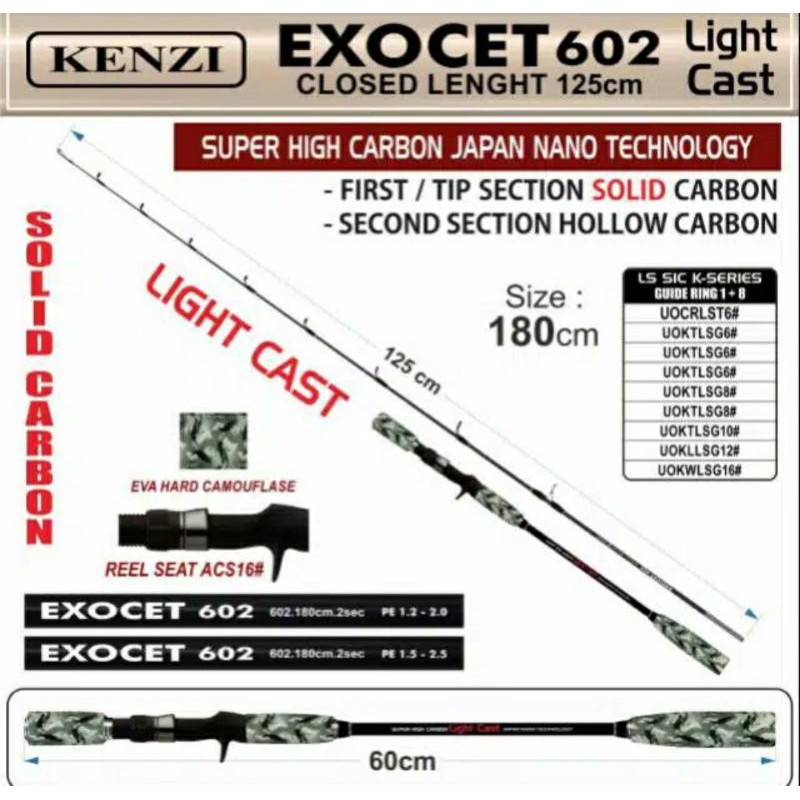 Rod Joran Kenzi Exocet 602 Baitcasting