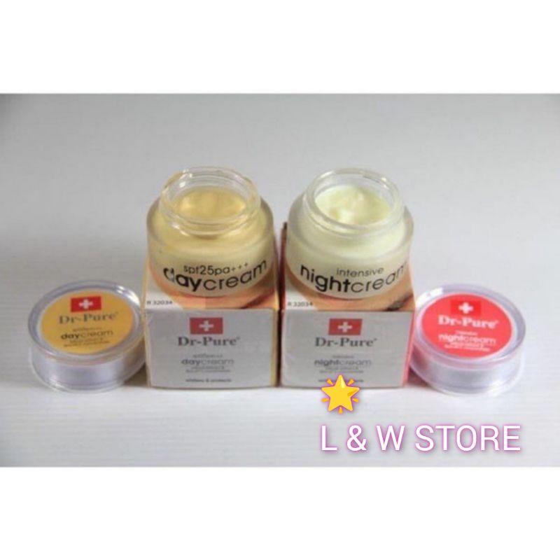 DR PURE DAY CREAM &amp; NGITH CREAM 20GR/PEMUTIH WAJAH