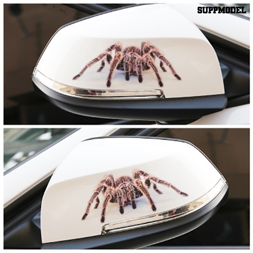 Supmodel Sticker Decal Dekorasi Kaca Jendela Dan Bumper Mobil Motif Gambar Spider Lizard Scorpion 3d