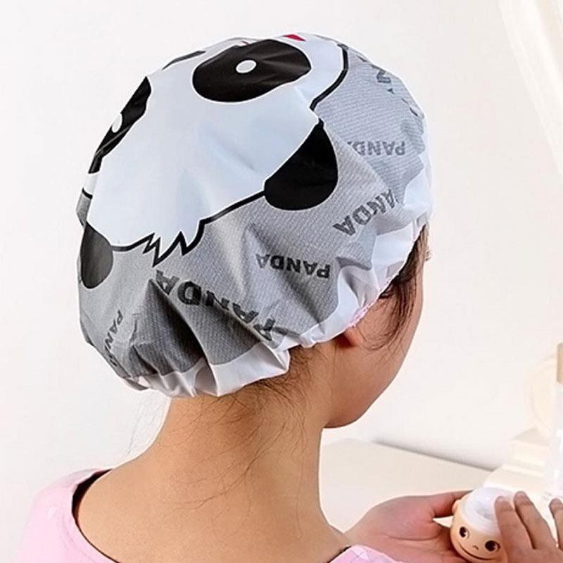 SHOWER CAP PLASTIK MOTIF / TOPI MANDI TUTUP KEPALA / BISA DIPAKAI UNTUK TUTUP MAKANAN