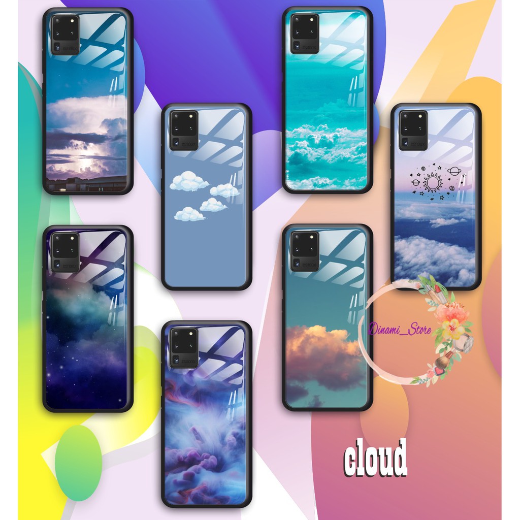 Back case glass CLOUD Oppo A3s A1k A5 A9 2020 A7 F9 A5s A31 A52 a53 A92 A37 A57 A59 A71 A83 DST1422