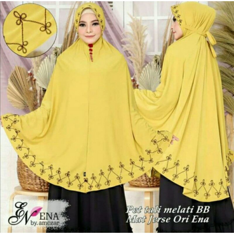 KHIMAR JUMBO JERSEY PREMIUM PET TALI MELATI ORIGINAL PRODUK BY ENA