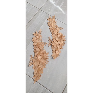 corsage bunga bordir / bunga bordir tempel kebaya