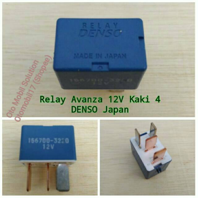 Relay 12V 4Pin TOYOTA AVANZA DENSO 1567003220 Japan Original Shopee
