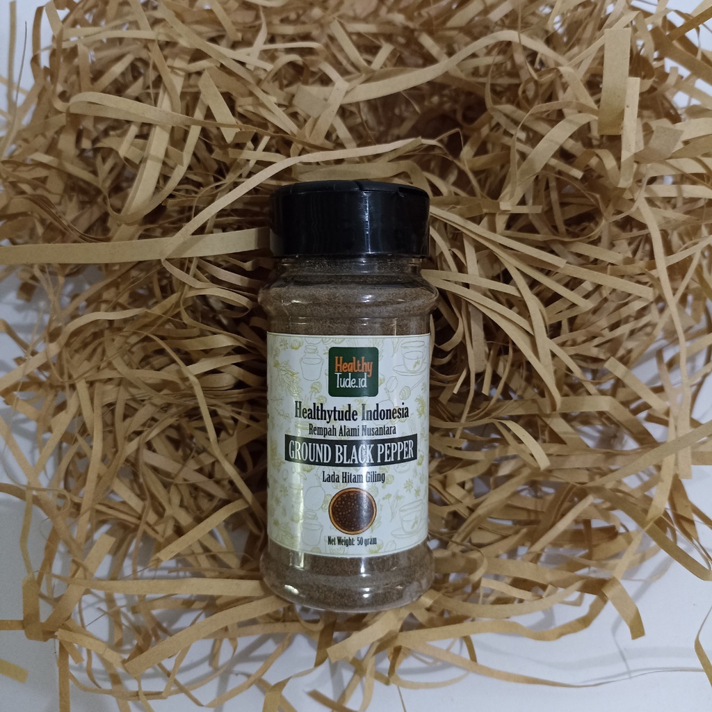 

HEALTHYTUDE.ID - Ground Black Pepper - Lada Hitam Giling-Rempah Alami