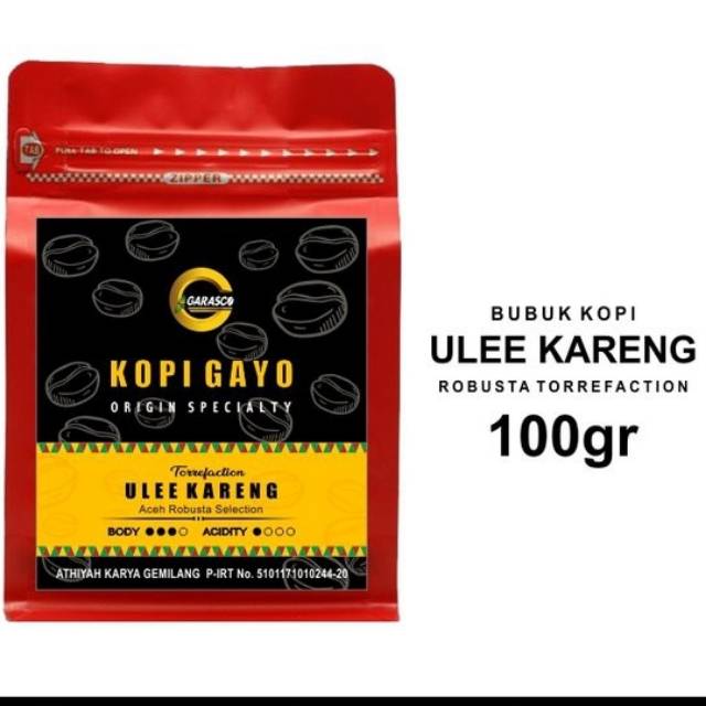 

Kopi Aceh Ulee Kareng Bubuk Garasco Coffee