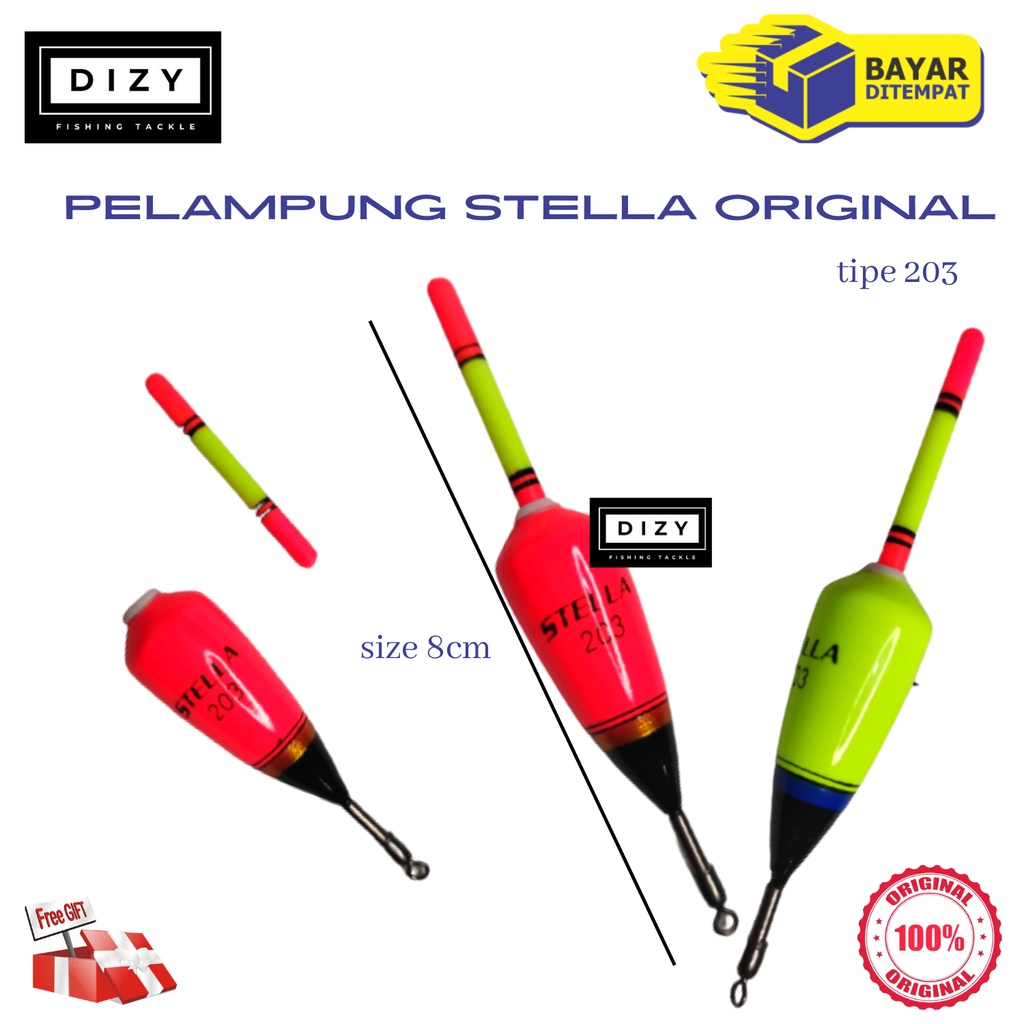 Pelampung Pancing Stella Products Original tipe 203 8cm Kumbul Starlite Kambangan Siang Malam High Q