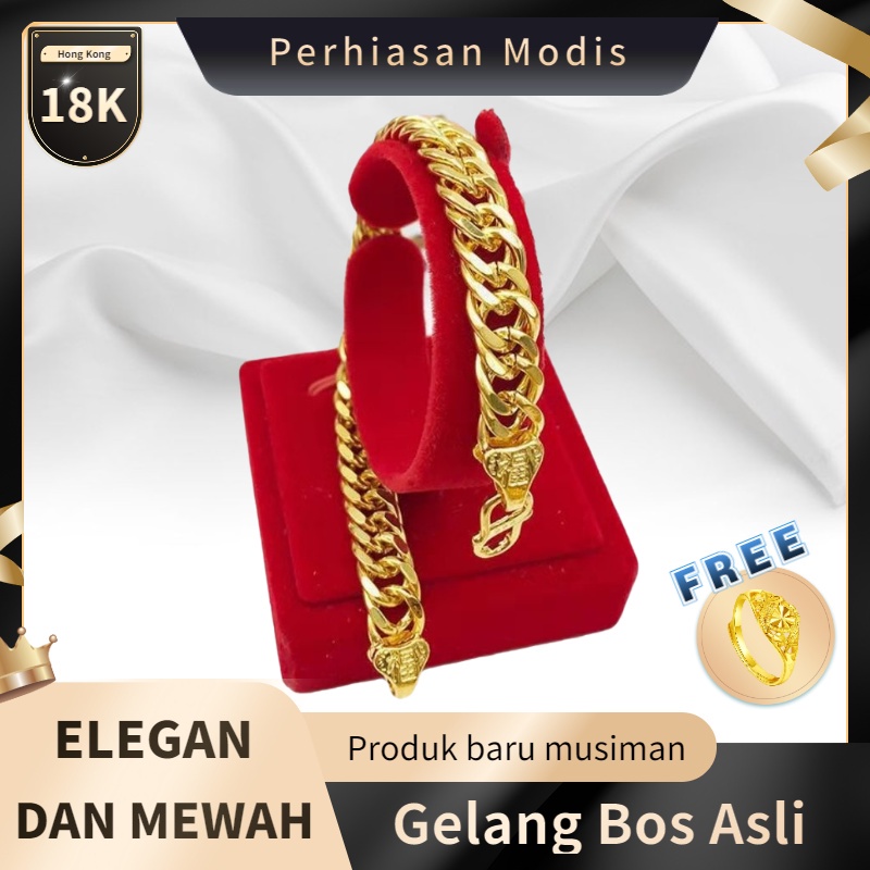 Gelang Wanita Emas Hong Kong Gelang Fashion Emas Murni Hadiah Pernikahan