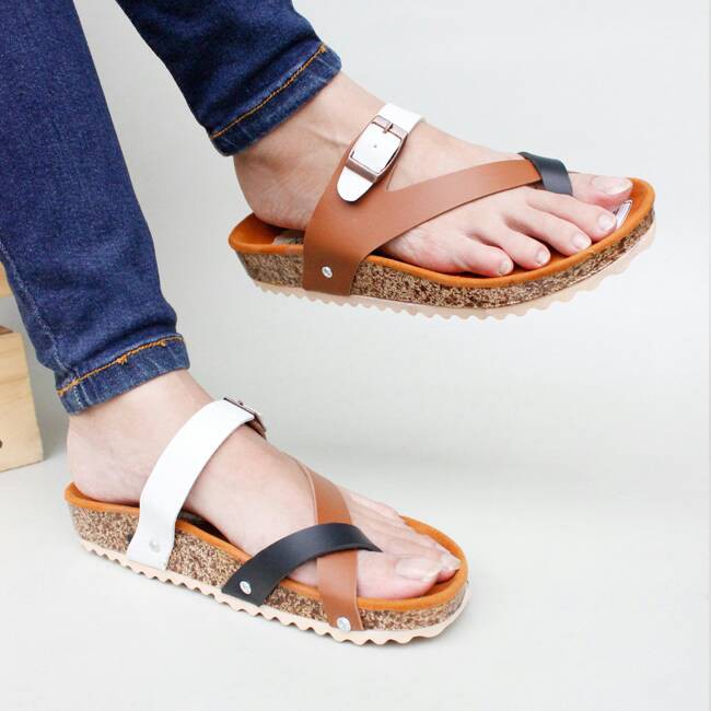 Awstore86 LORI Sandal  Sendal Santai Jepit  Silang SJ03 