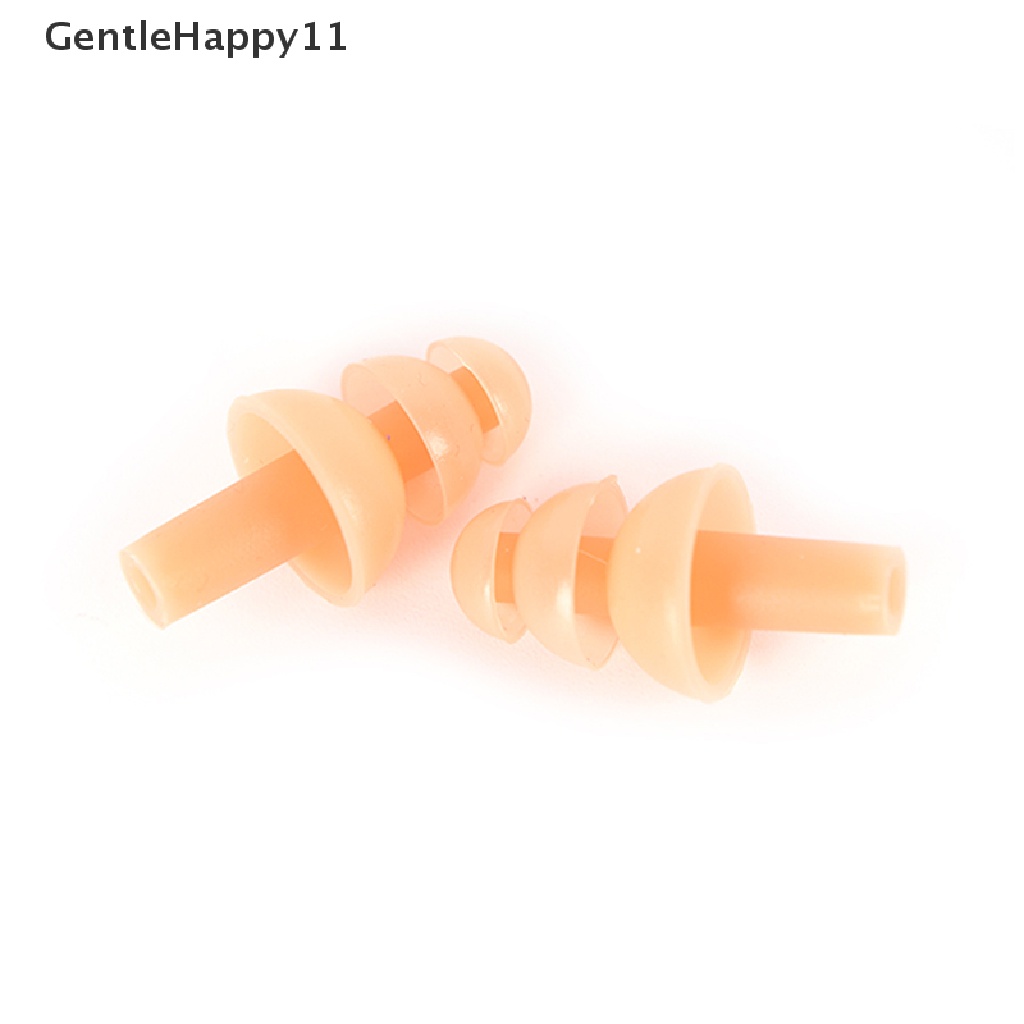 Gentlehappy Penyumbat Telinga Silikon Lembut Reusable Ear Plugs Sleep Swimming Work Noise reduction