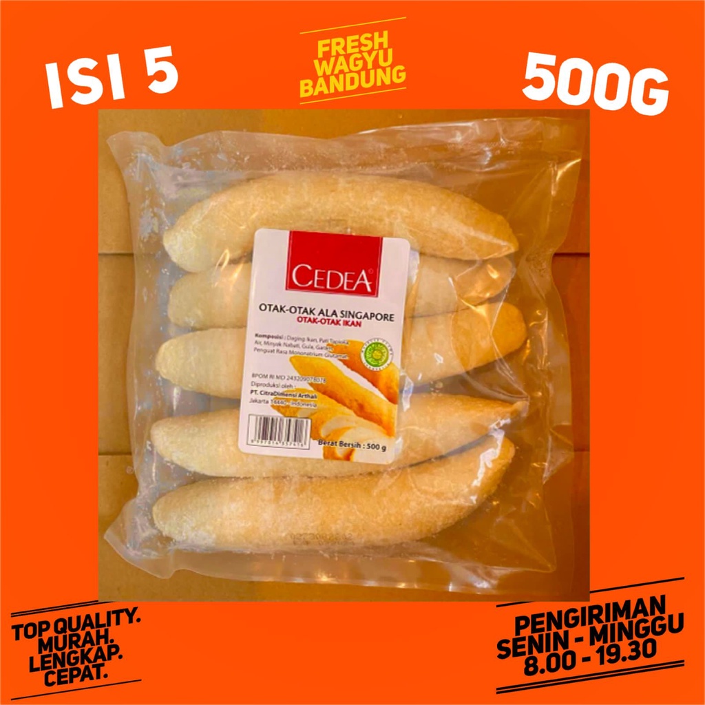 

CEDEA OTAK OTAK SINGAPORE 500G FISH CAKE SINGAPURA ISI 5 HALAL 1/2KG