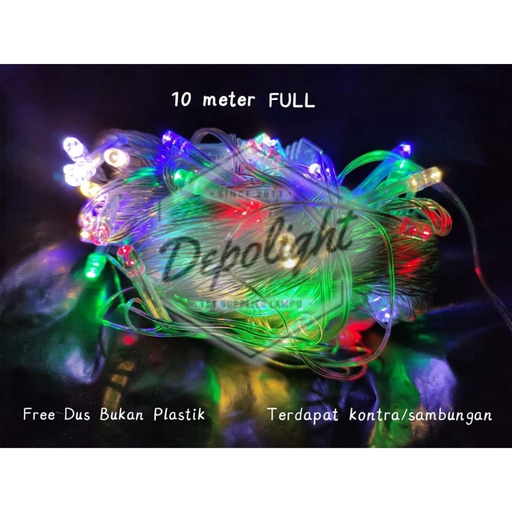 Lampu Hias LED 10 meter FULL + Kontra / Lampu Dekorasi TUMBLR