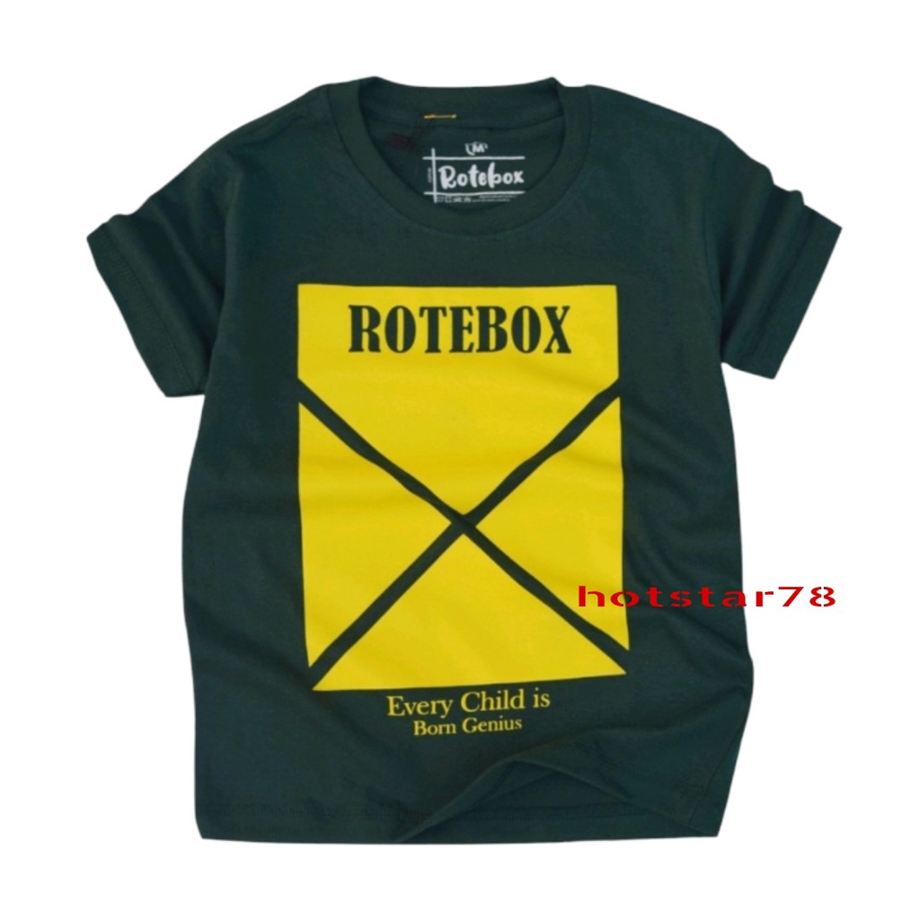 Rotebox Baju Kaos Oblong Distro Anak Laki Laki Umur 1-12 Tahun Bahan Katun